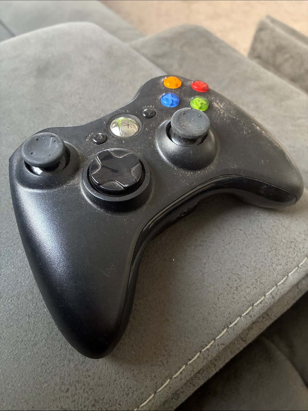 Microsoft Black Xbox 360 Wireless Controller with Colored Buttons